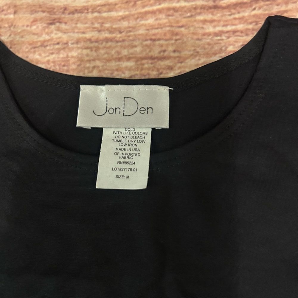 Women’s Jon Den Black Tank Size Medium - Picture 2 of 5